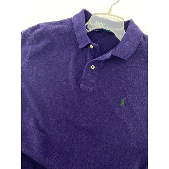 Polo Ralph Lauren Other - Polo Ralph Lauren Mens Purple Short Sleeve Pique Cotton Polo Large Green Pony
